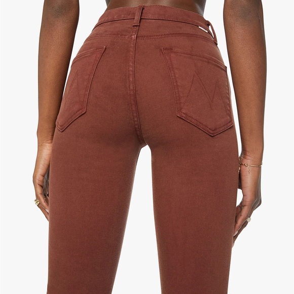 MOTHER Jeans The Mid Rise Dazzler Skimp Brown Stretch Fudgesickle Wash SZ 33 NWT - Picture 5 of 11